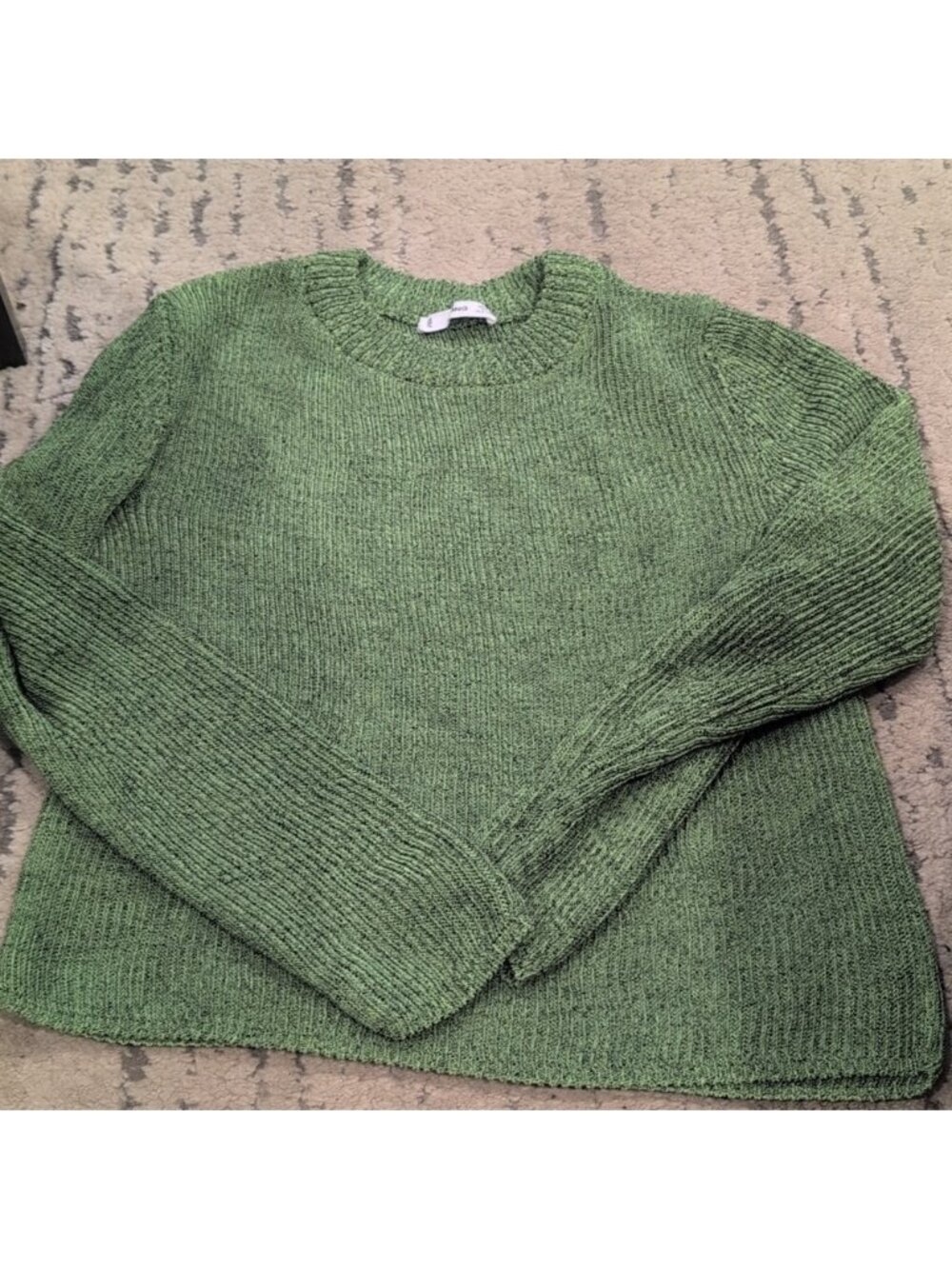 Mango Green Knit Crew neck Sweater